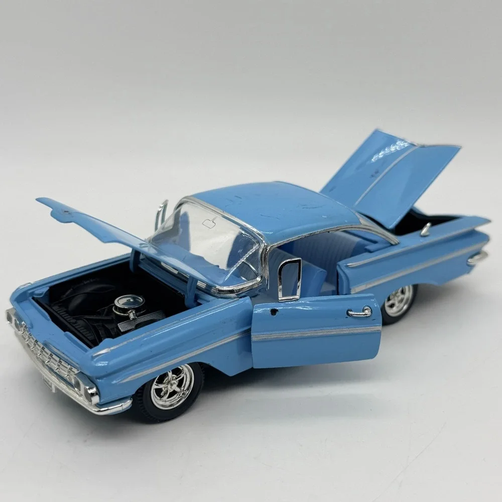 Arko 1959 Chevrolet Impala Blue Diecast Collectible Car Opening Doors & Trunk